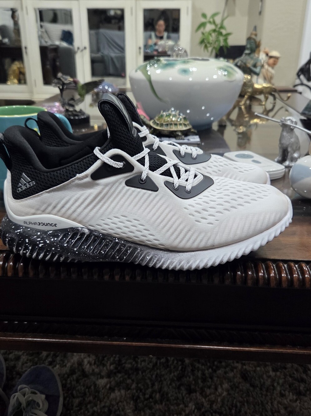 Adidas Men's Alphabounce White & Black Running Shoes